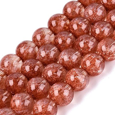 Transparent Half Spray Painted Glass Beads Strands LS-GLAA-Q110-02A-07-1