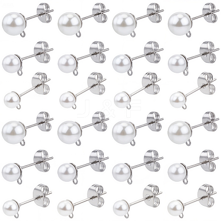 304 Stainless Steel Stud Earring Findings EJEW-SP0001-17L-1