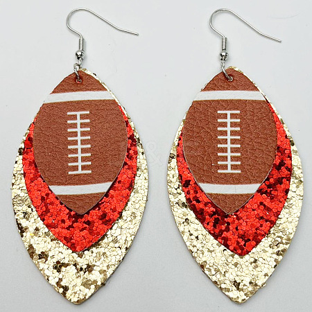 Synthetic Leather Dangle Earrings FS-WG9193E-11-1