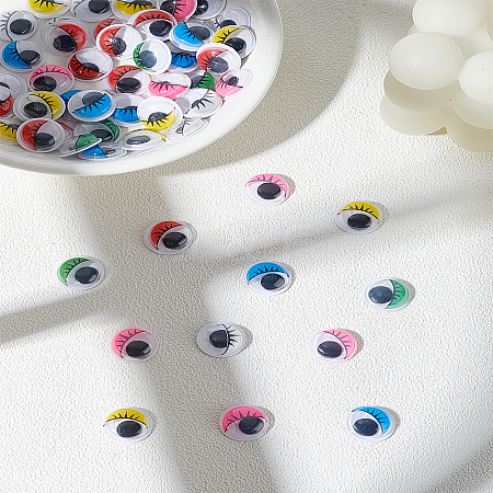 Half Round Plastic Doll Wiggle Eyes Cabochons DIY-LP0001-89C-1