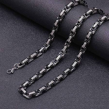 Titanium Steel Byzantine Chains Necklaces for Men FS-WG56795-54-1