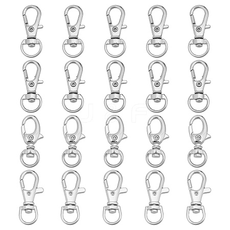 SUPERFINDINGS 48Pcs 4 Style Alloy & Iron Swivel Clasps Lanyard Snap Hook FIND-FH0001-27-1