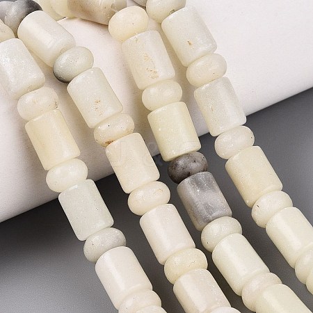 Natural White African Opal Beads Strands G-Q616-09N-1