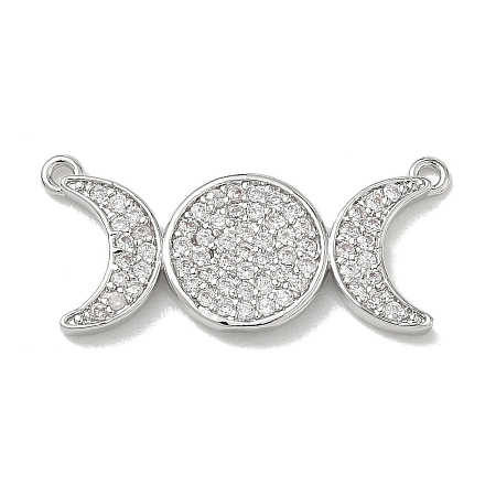 Brass Micro Pave Clear Cubic Zirconia Pendants KK-A300-10A-P-1