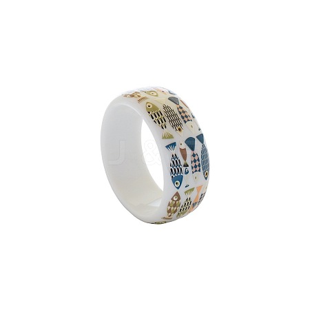 Ocean Printed Acrylic Bangles for Women WGA59F2-01-1