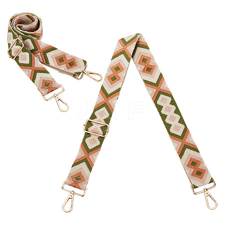 Ethnic Style Polycotton Adjustable Webbing Bag Straps AJEW-WH0270-108-1