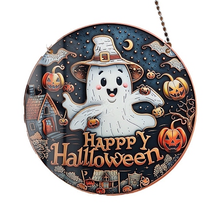 Halloween Ghost & Pumpkin Acrylic Pendant Decorations PW-WG500D2-10-1