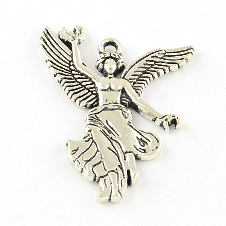 Tibetan Style Alloy Angel Pendants TIBEP-S293-048AS-LF-1