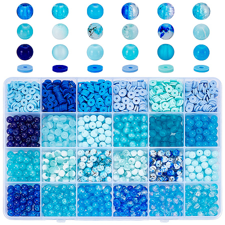 DIY Round & Disc/Flat Round Beads Kits DIY-PH0030-85B-1