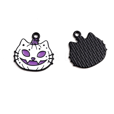 Halloween Theme Alloy Enamel Pendants HAWE-PW0001-081B-1