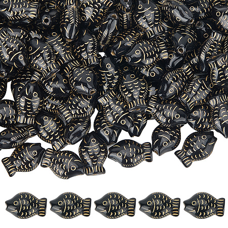 100PCS Opaque Acrylic Beads OACR-SC0001-27-1