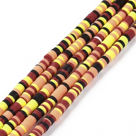 Handmade Polymer Clay Beads Strands CLAY-R089-3mm-015-1