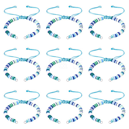 Handmade Polymer Clay Heishi Bead Bracelet Making AJEW-TAC00080-1