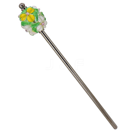 Lampwork & Brass Hair Sticks PW-WG50A30-07-1