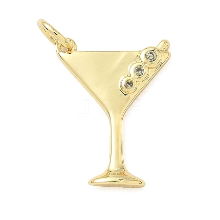 Brass Micro Pave Cubic Zirconia Pendants X-KK-Z120-57A-G-1