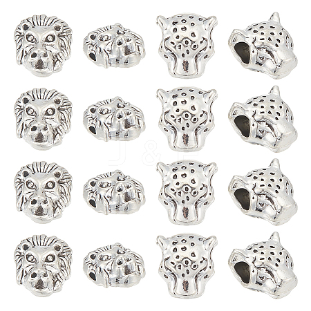 40Pcs 2 Styles Tibetan Style Alloy Beads FIND-ME0001-16-1