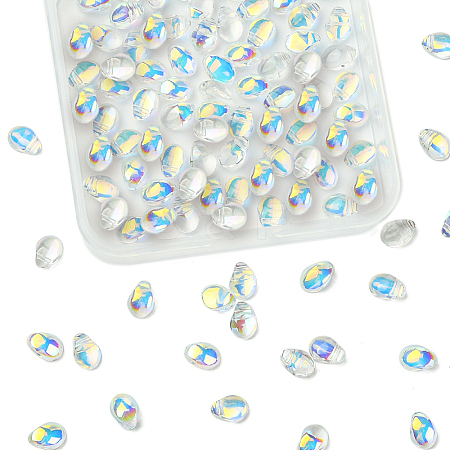 100Pcs Electroplate Glass Beads EGLA-YW0005-27F-1
