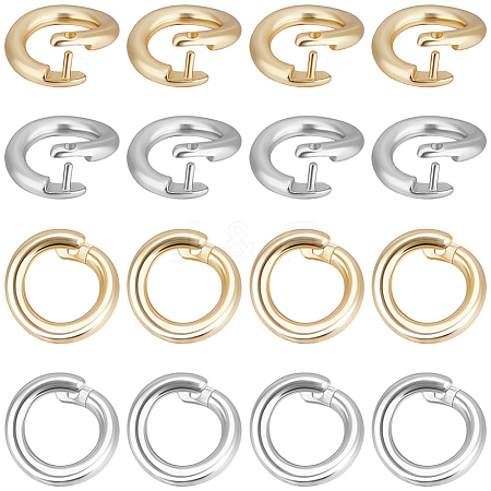 30Pcs 2 Colors Brass Twister Clasps KK-BBC0025-23A-1