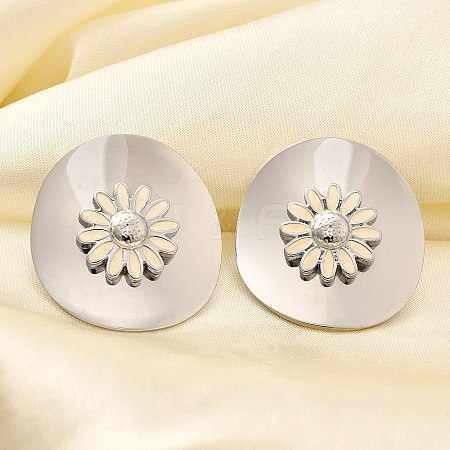 304 Stainless Steel Stud Earrings EJEW-H146-02P-1