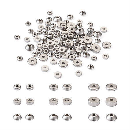 180Pcs 201 & 303 & 304 Stainless Steel Spacer Beads STAS-MP0001-07-1