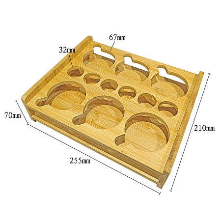 12-Hole Bamboo Holder Display Racks WH-WG59392-01-1