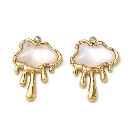 Natural Freshwater Shell Pendants STAS-G397-09G-01-1
