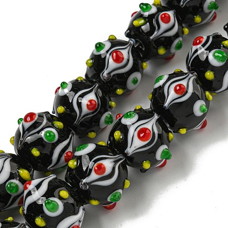 Handmade Lampwork Beads Strands LAMP-N025-05F-1