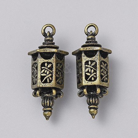 Tibetan Style Alloy Pendant Barn Lights Outdoor FIND-WH0431-37B-1
