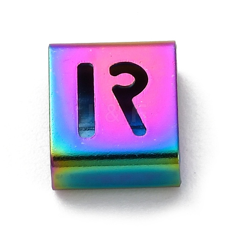 Ion Plating(IP) 304 Stainless Steel Square Slide Charms STAS-L132-07R-M-1