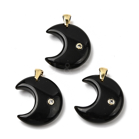 Natural Obsidian Pendants G-A297-02G-06-1