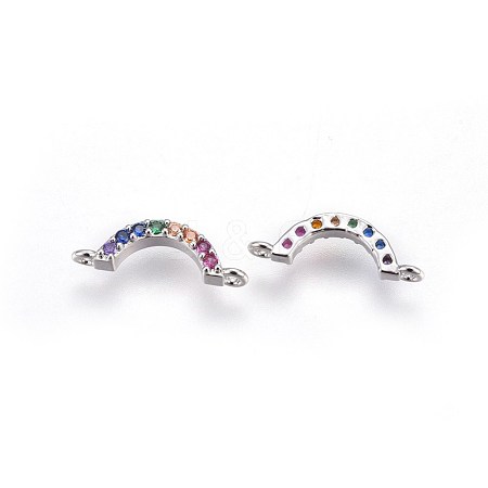 Brass Cubic Zirconia Links ZIRC-E162-13P-1
