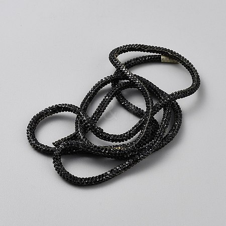 PVC Cord with Rhinestone FIND-WH0139-449A-1