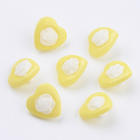 Acrylic Shank Buttons X-BUTT-E027-01-1