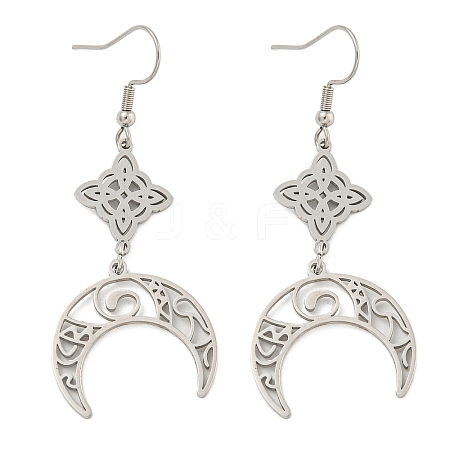 Tarnish Resistant 304 Stainless Steel Dangle Earrings for Women EJEW-F338-03P-1