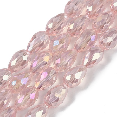 Transparent Electroplate Glass Beads Strands LS-EGLA-N013-T6mm-B18-1