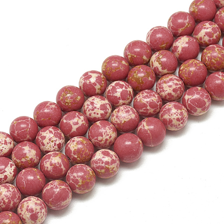 Synthetic Imperial Jasper Beads Strands G-S300-42F-6mm-1