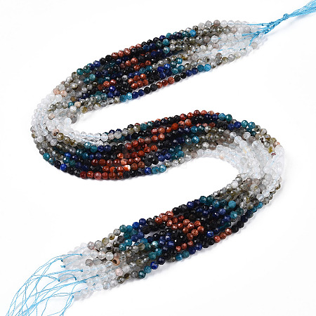 Natural & Synthetic Mixed Gemstone Beads Strands G-D080-A01-01-24-1