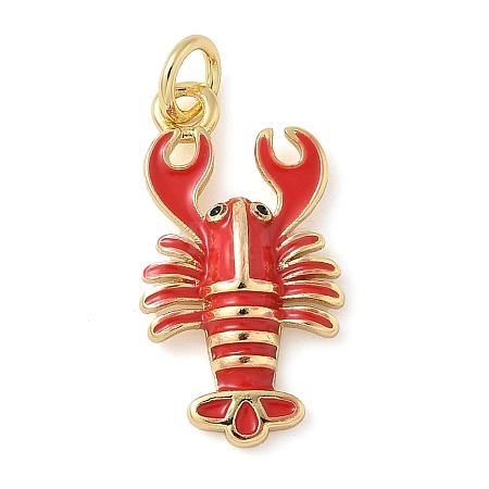 Brass Enamel Pendants X-KK-C110-22B-02G-1