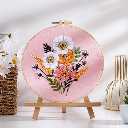 DIY Flower Embroidery Kits PW-WG3D908-02-1