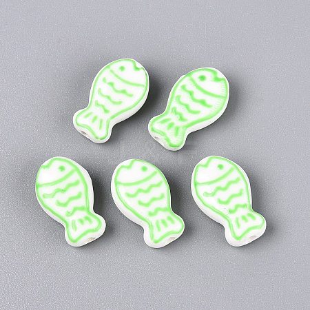 Handmade Porcelain Ceramic Beads PORC-Q005-05C-1