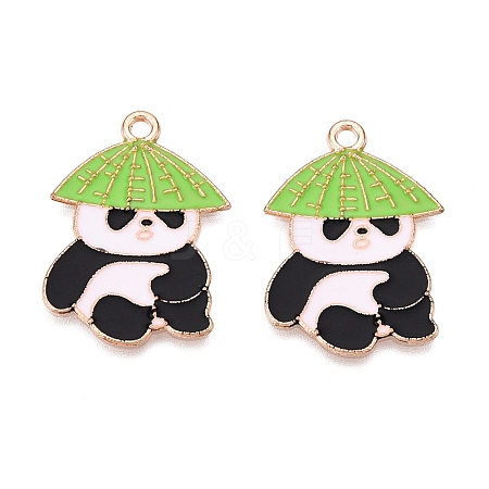 Panda Theme Alloy Enamel Pendants ENAM-T020-34C-1