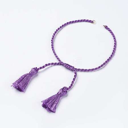 Polyester DIY Braided Bracelet Making MAK-K018-A06-1