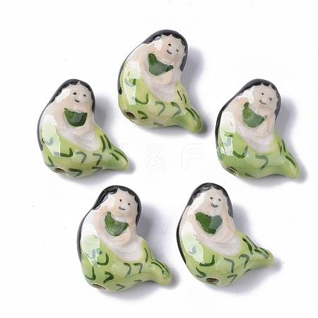 Handmade Porcelain Beads X-PORC-N004-04-1
