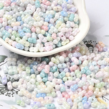 Opaque Colours Luster Glass Seed Beads SEED-B001-01A-06-1