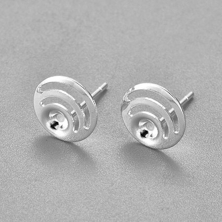 304 Stainless Steel Ear Stud Components STAS-G187-08S-1