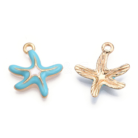 Alloy Enamel Pendants ENAM-T009-60A-RS-1