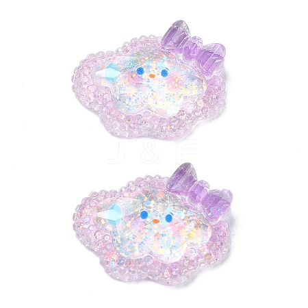 Transparent Epoxy Resin Decoden Cabochons CRES-I030-03D-1