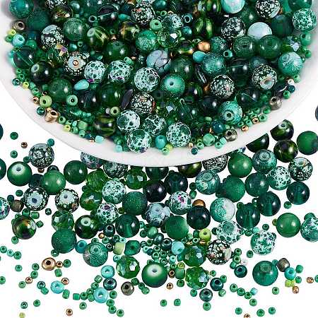 2 Bag Glass Round Beads Set JX547B-1