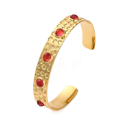 Rack Plating Brass Cuff Bracelets for Women BJEW-M040-12G-01-1