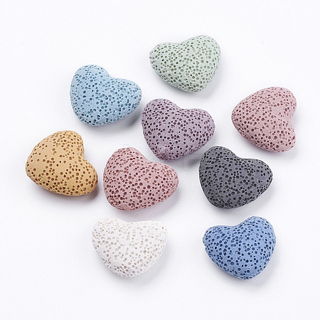 Unwaxed Natural Lava Rock Beads G-I190-A-1